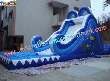 Perumahan, Lantai komersial terpal PVC 0.55mm Outdoor Inflatable Water Slides