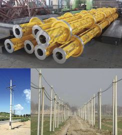 Yellow Listrik Pratekan Beton Polandia Precast Concrete Pole ISO
